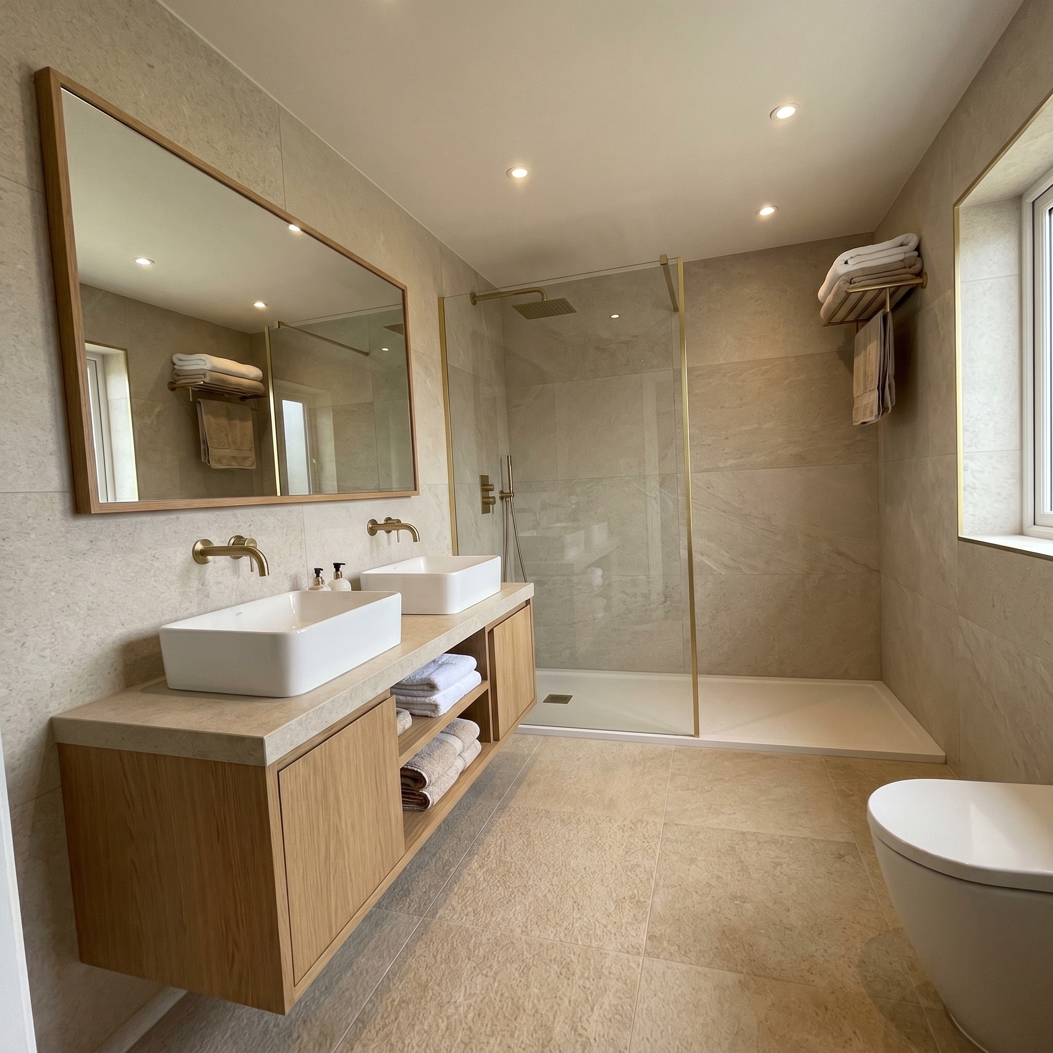 San Gwann Villa with Pool designer bathroom